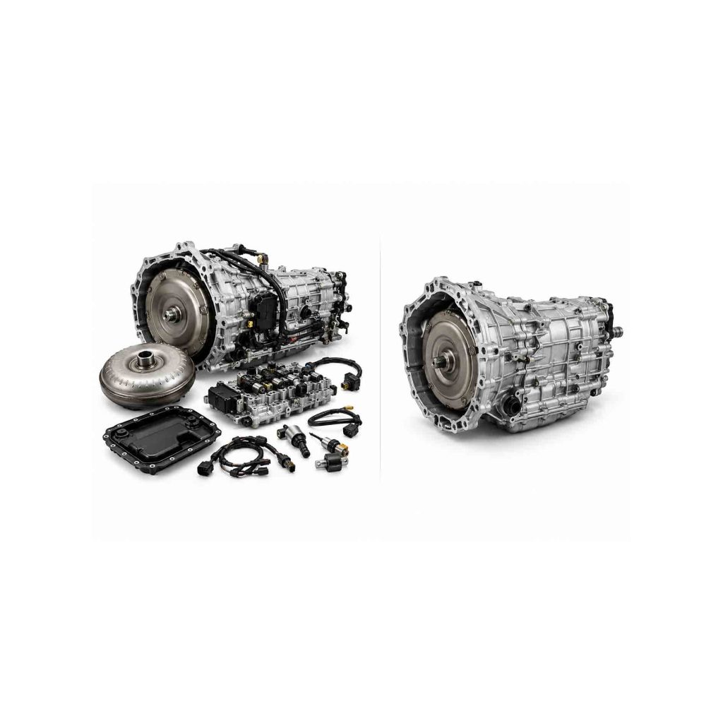 Comparison of Complete and Bare automatic transmissions-on-a white-backgroun-